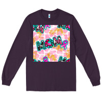 Plum Breast Cancer Awareness Mom With Leopard Patterns Long Sleeve Tee - BundleAndBundleShop