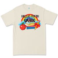 Back To School Hello Fifth Grade 3200x2400 Premium Tee | Teevron