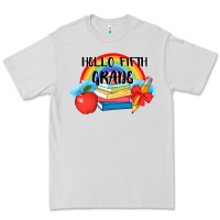 Dove Grey back to school hello fifth grade 3200x2400 Premium Tee - AdoDesignShop