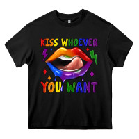 Black kiss whoever you want Heavy Core Tee - JahusDesignShop