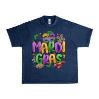 Navy mardi gras Urban Heavy Tee - MaliasSmallBusiness
