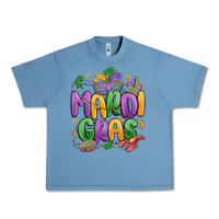 Pebble Blue mardi gras Urban Heavy Tee - MaliasSmallBusiness