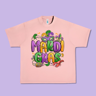 Mardi Gras Urban Heavy Tee Designed By Maliassmallbusiness