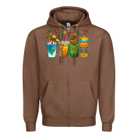 Chestnut Cinco de Mayo Coffee Cups Zipper Hoodie - texasbilliewilder