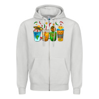 Dove Grey Cinco de Mayo Coffee Cups Zipper Hoodie - texasbilliewilder