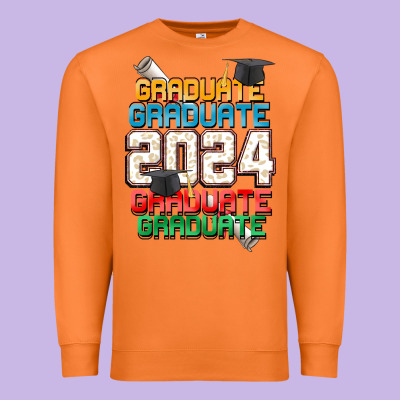 Graduate 2024 Premium Sweatshirt Designed By Cowgirlartshop