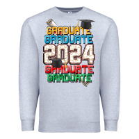 Heather Grey graduate 2024 Premium Sweatshirt - CowGirlArtShop