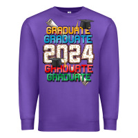 Purple graduate 2024 Premium Sweatshirt - CowGirlArtShop
