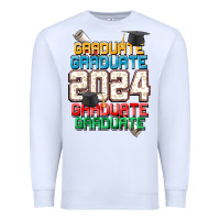 White graduate 2024 Premium Sweatshirt - CowGirlArtShop