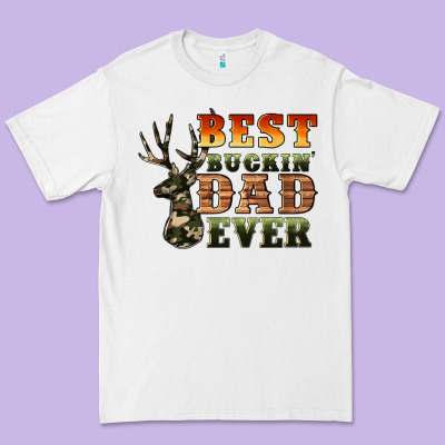 Best Buckin' Dad Ever Premium Tee Designed By Artiststas