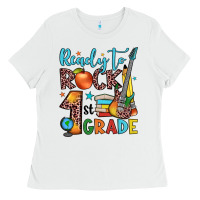 White ready to rock 1st grade Ladies Tee - JahusDesignShop