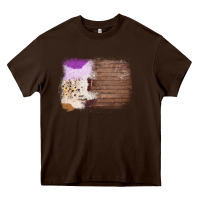 Chocolate Brown Wood Cowhide Pattern Heavy Core Tee - Bettercallsaul