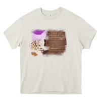 Cream Wood Cowhide Pattern Heavy Core Tee - Bettercallsaul