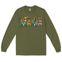 Army Green Easter Mama Long Sleeve Tee - BundleAndBundleShop