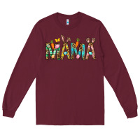 Burgundy Easter Mama Long Sleeve Tee - BundleAndBundleShop