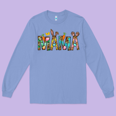 Easter Mama Long Sleeve Tee Designed By Bundleandbundleshop