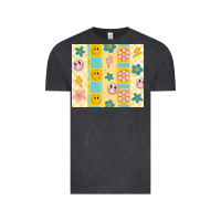 Vintage Black retro daisy Vintage Tee - MaliasSmallBusiness