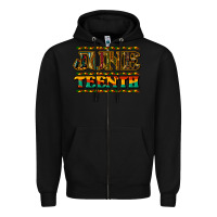 Black juneteenth Zipper Hoodie - NancyCooperArtShop