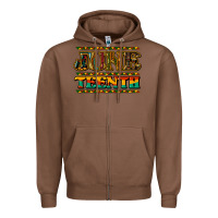 Chestnut juneteenth Zipper Hoodie - NancyCooperArtShop