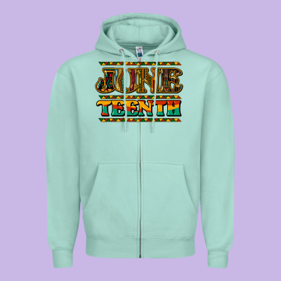 Juneteenth Zipper Hoodie Designed By Nancycooperartshop