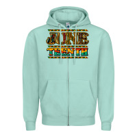 Seafoam juneteenth Zipper Hoodie - NancyCooperArtShop