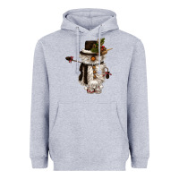 Heather Grey snowman gnome Heavyweight Hoodie - CowGirlArtShop