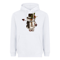 White snowman gnome Heavyweight Hoodie - CowGirlArtShop
