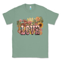 Sage love horse western floral Classic Tee - NancyCooperArtShop