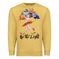 Antique Gold be the light Premium Sweatshirt - CowGirlArtShop