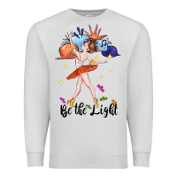 Dove Grey be the light Premium Sweatshirt - CowGirlArtShop