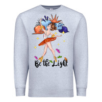 Heather Grey be the light Premium Sweatshirt - CowGirlArtShop