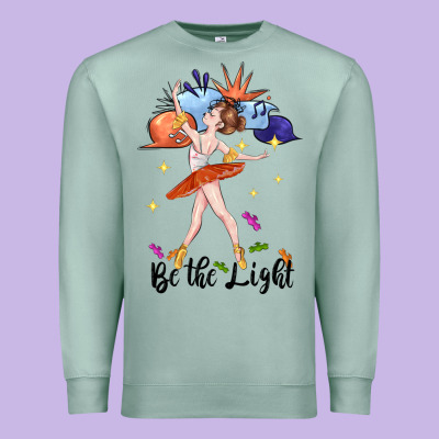 Be The Light Premium Sweatshirt Designed By Cowgirlartshop