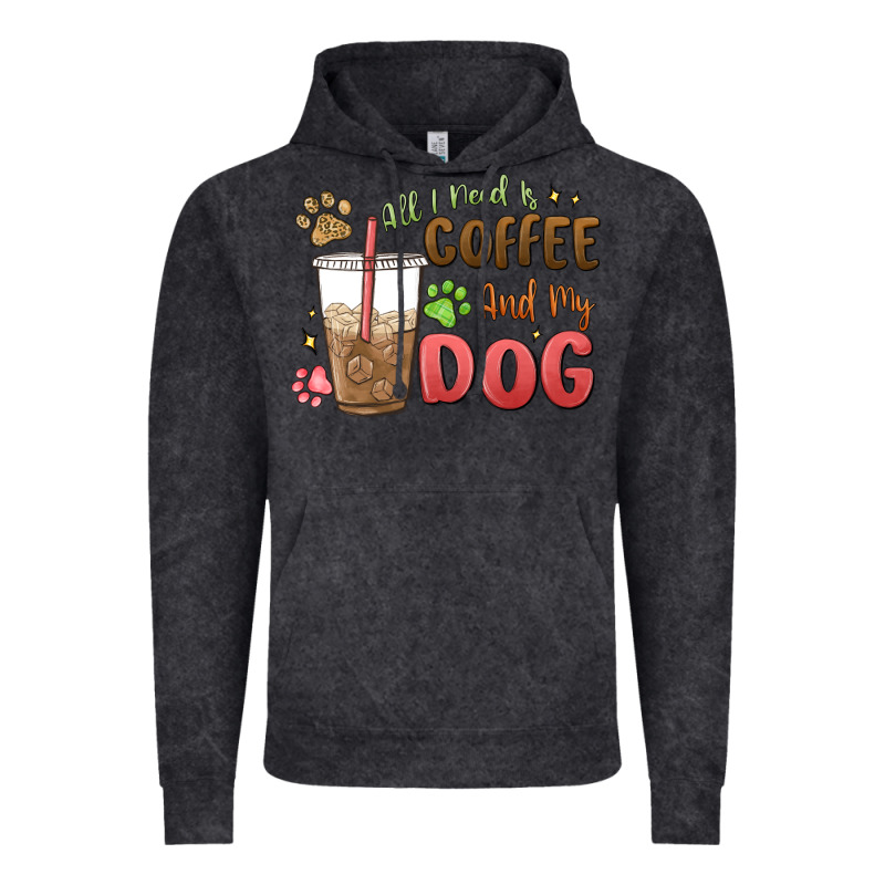All I Need Is Coffee And My Dog Vintage Hoodie by MaliasSmallBusiness | Teevron
