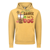 Vintage Mustard all i need is coffee and my dog Vintage Hoodie - MaliasSmallBusiness