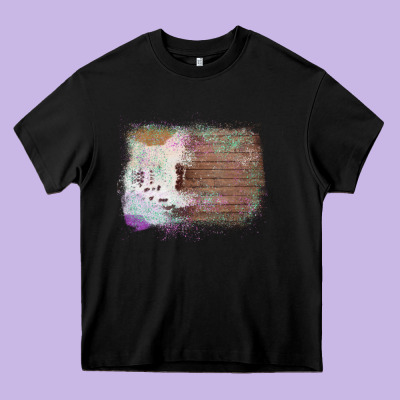 Cowhide Wood Glitter Pattern Heavy Core Tee Designed By Bettercallsaul