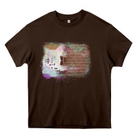 Chocolate Brown Cowhide Wood Glitter Pattern Heavy Core Tee - Bettercallsaul
