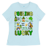 Baby Blue feeling lucky Ladies Tee - Artiststas