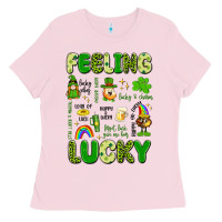 Bubblegum Pink feeling lucky Ladies Tee - Artiststas