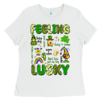 White feeling lucky Ladies Tee - Artiststas
