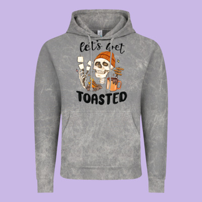 Let's Get Toasted Camping Vintage Hoodie Designed By Maliassmallbusiness