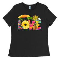 Black love pineapple Ladies Tee - RanaPortraitStore