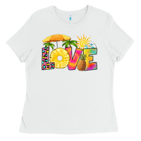 White love pineapple Ladies Tee - RanaPortraitStore
