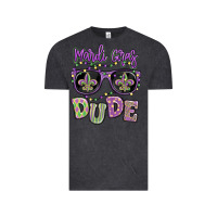 Vintage Black mardi gras dude Vintage Tee - MaliasSmallBusiness