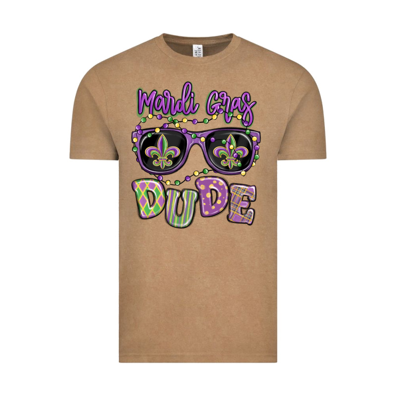 Mardi Gras Dude Vintage Tee by MaliasSmallBusiness | Teevron
