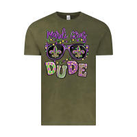 Vintage Olive mardi gras dude Vintage Tee - MaliasSmallBusiness
