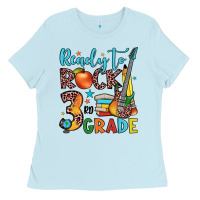 Baby Blue ready to rock 3rd grade Ladies Tee - JahusDesignShop