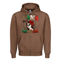 Chestnut La Mama Mas Chingona Zipper Hoodie - texasbilliewilder