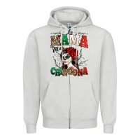 Dove Grey La Mama Mas Chingona Zipper Hoodie - texasbilliewilder