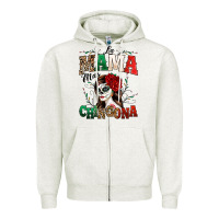 Oatmeal Heather La Mama Mas Chingona Zipper Hoodie - texasbilliewilder