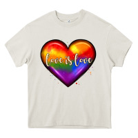 Cream love is love heart Heavy Core Tee - JahusDesignShop